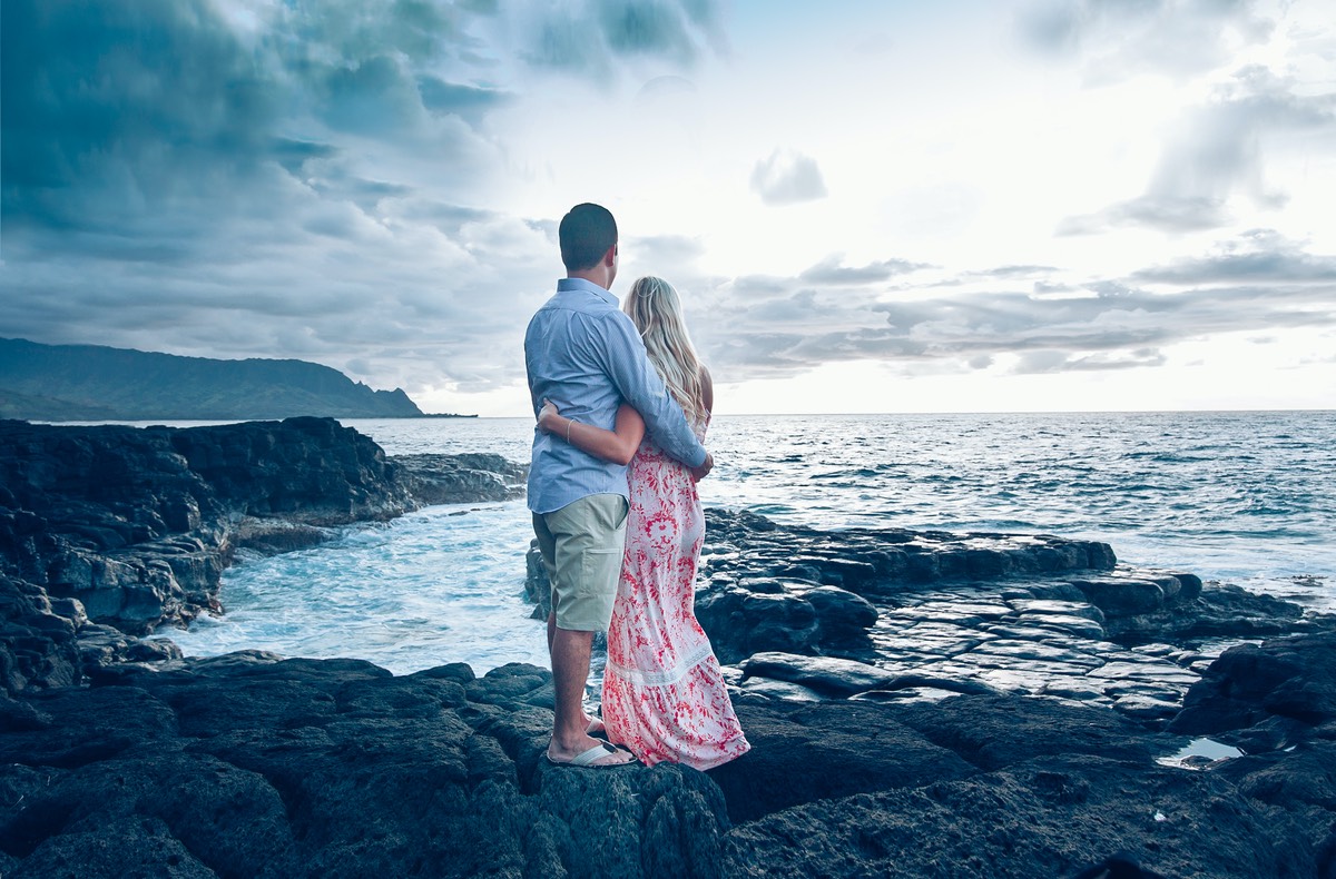 Queens bath photography shoot, Kauai engagement