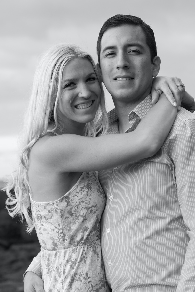 Black and white shot at Queens bath sunset shoot