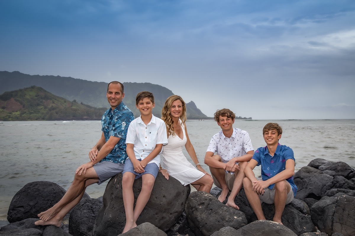 Family at Princeville Resort photo by David Kauai Video Productions